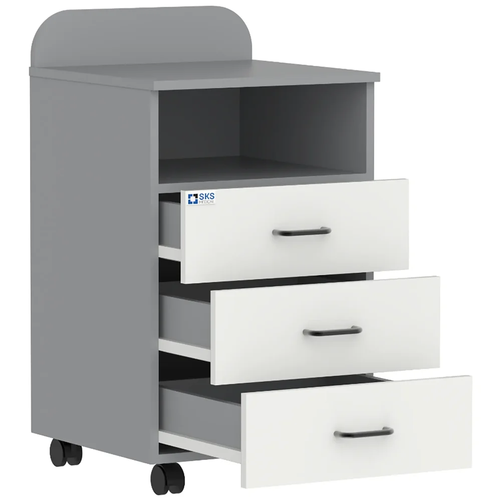 Тумба прикроватная с бортом GRAY LITE 8