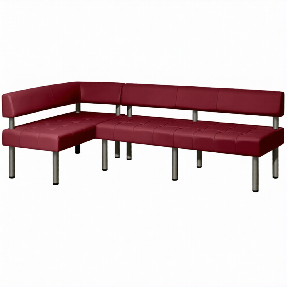 Диван модульный БС-3х + ДО-8/5 правый угол (кожзам Эконом белый)