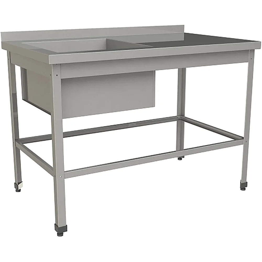 Ванна моечная сварная с рабочей поверхностью с бортом ВМСР/1-11/7-БЛО-ЭН