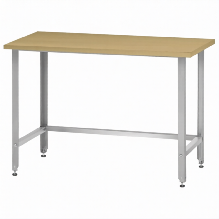 Стол кондитерский СПРн 860х1200х700 «Norma Ral» бук/40 (полка-обвязка сварная; ножка проф., тр. 40)