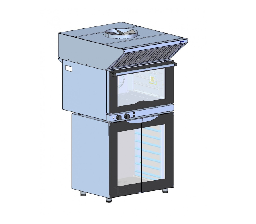ЗОНТ вытяжной встраиваемый ЗВВ-4-6/4 для печей КЭП-4