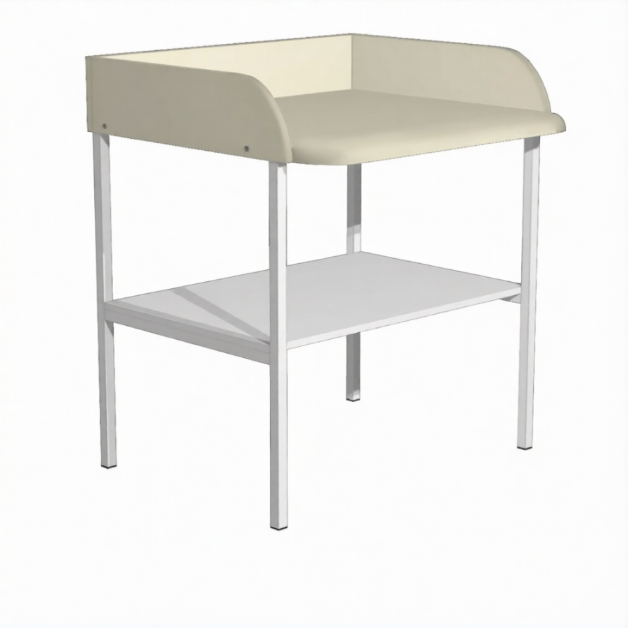 Стол пеленальный СППМ (кожзам Эконом бежевый, каркас белый)