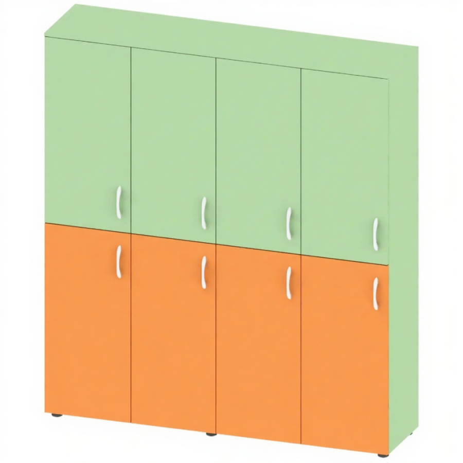 Шкаф детский для одежды двухъярусный на 4 секции МБ-ШК-14