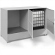 Шкаф для 2-х еврокубов ДКБ-2700, решетчатый настил, сточный поддон