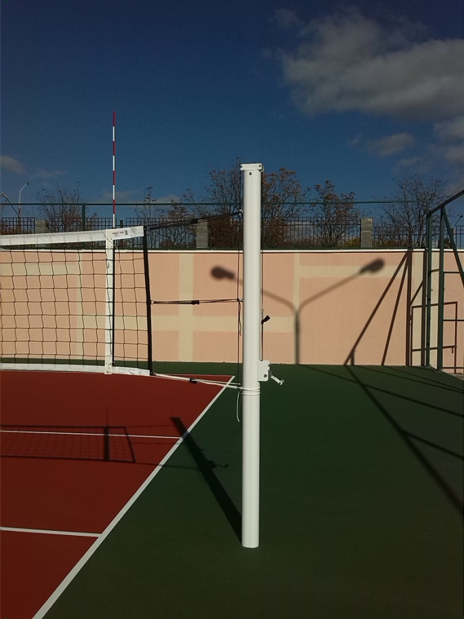 Стойки волейбольные универсальные алюминиевые 100х120 мм со стаканами SPORTWERK