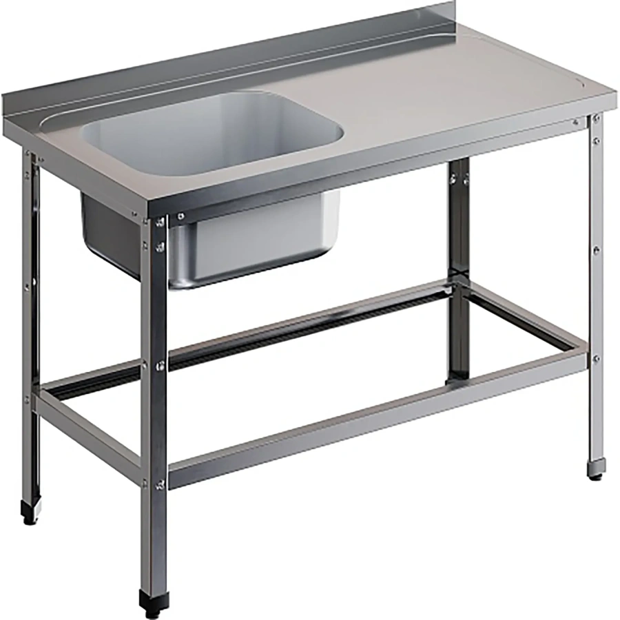 Ванна моечная цельнотянутая с рабочей поверхностью с бортом ВМЦР/1-10/7-БЛО-ЭЦ